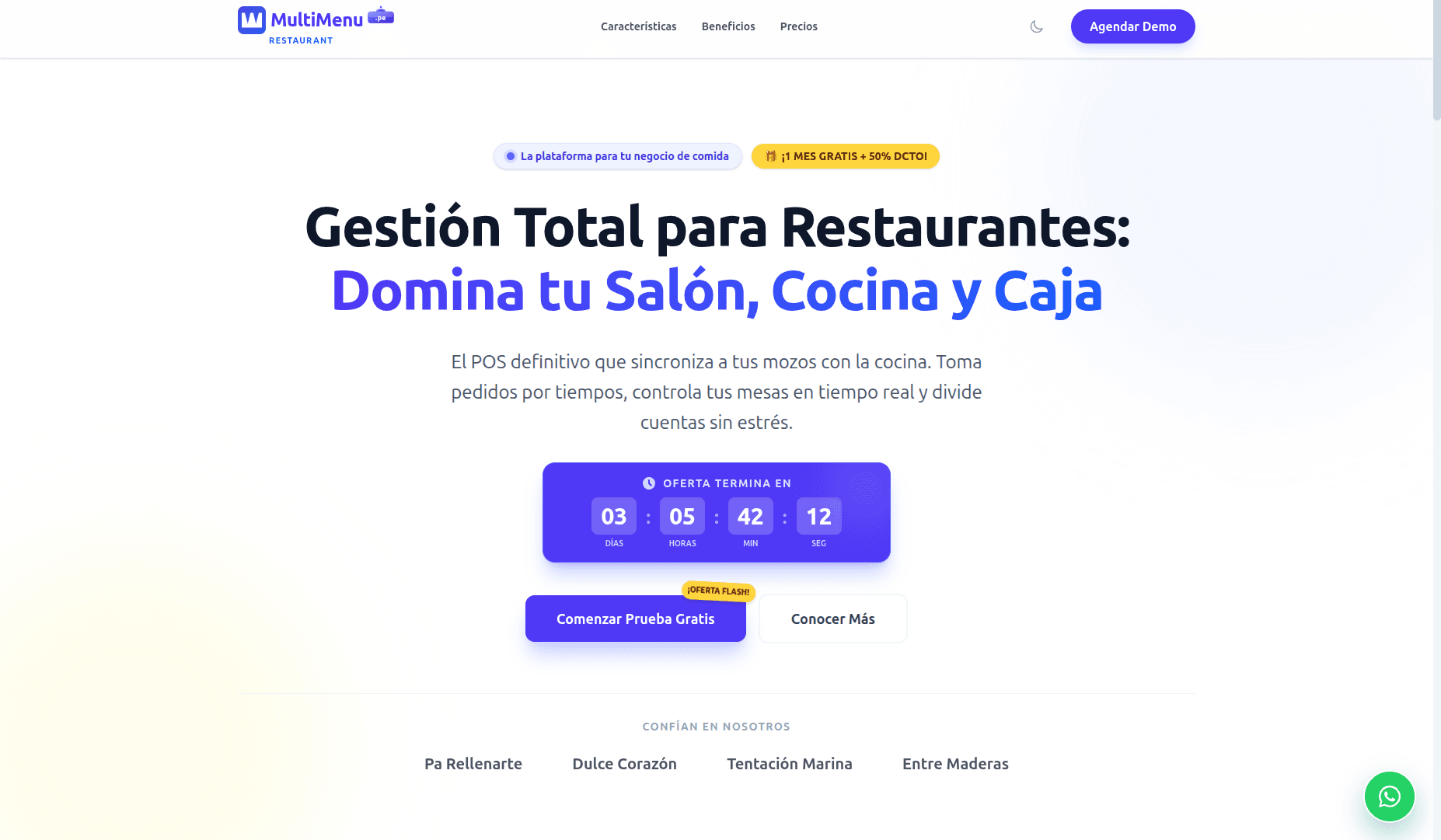 MultiMenu Restaurant: POS que sincroniza mozos y cocina: pedidos por tiempos, mesas en tiempo real y cuentas divididas.